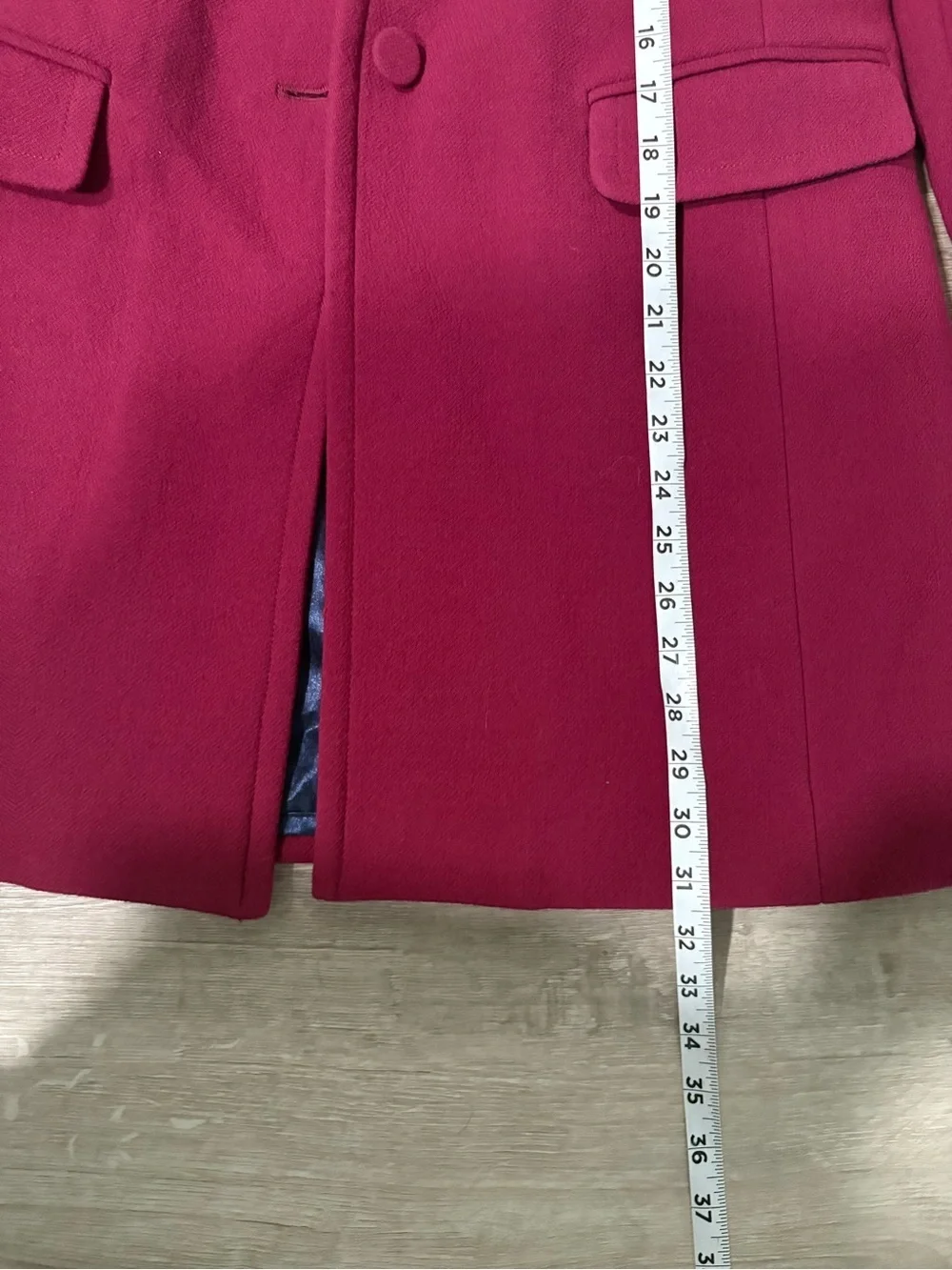 J. Crew Women's Raspberry Red Pea Coat